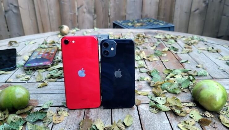 Кажется, у Apple стало слишком много компактных iPhone. Слева — iPhone SE 2, справа — iPhone 12 mini. Кажется, у Apple стало слишком много компактных iPhone. Слева — iPhone SE 2, справа — iPhone 12 mini. Фото.