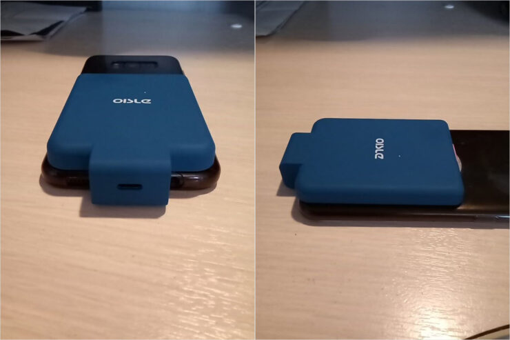 Аналог MagSafe-аккумулятора. А так он выглядит на iPhone XS. Фото.