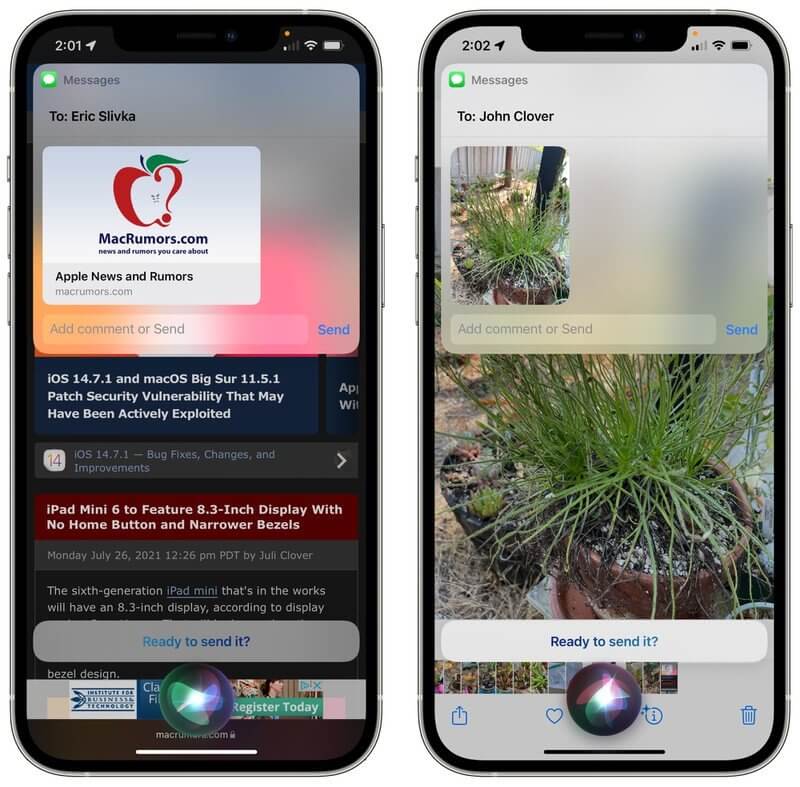 Посмотрели фото, почитали сайт — отправьте ссылку другу, попросив Siri. Фото.