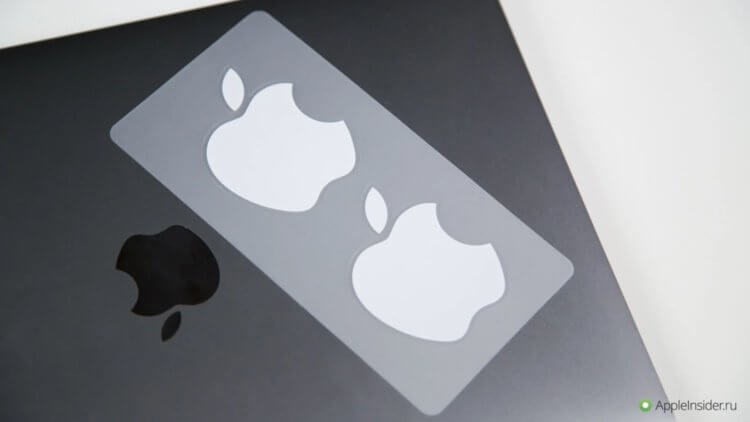 Зачем нужны наклейки Apple. Фото.