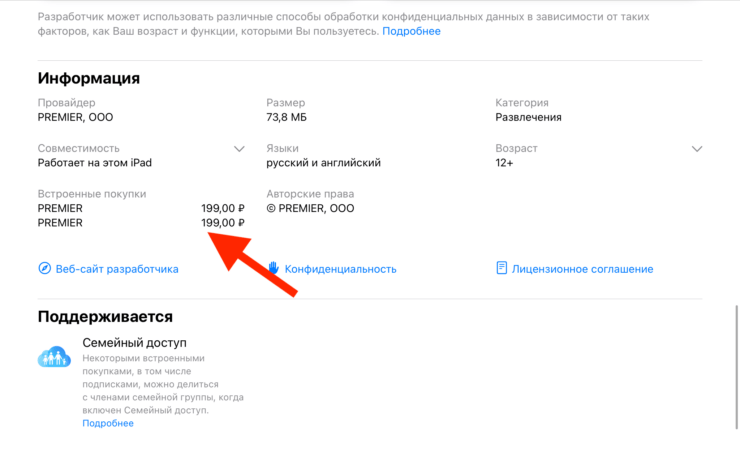 Обычная цена подписки на Premier сегодня составляет 199 рублей. Фото.