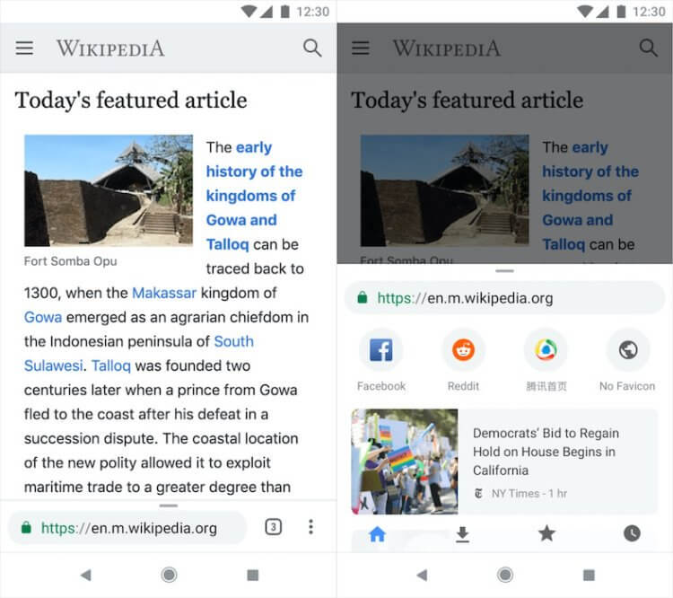 Вот так выглядел Chrome с дизайном Chrome Duet. Фото.