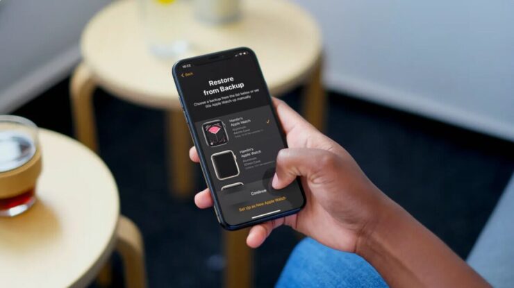Не забудьте восстановить резервную копию Apple Watch после обновления. Фото.