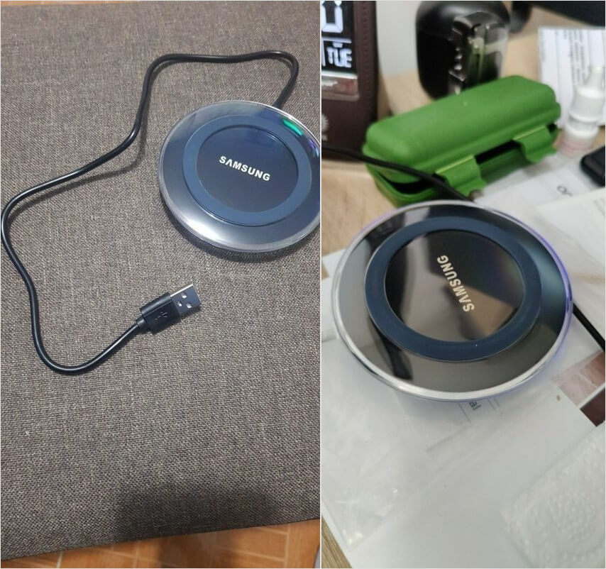 Беспроводная зарядка Samsung — одна из самых дешёвых на рынке. Фото.