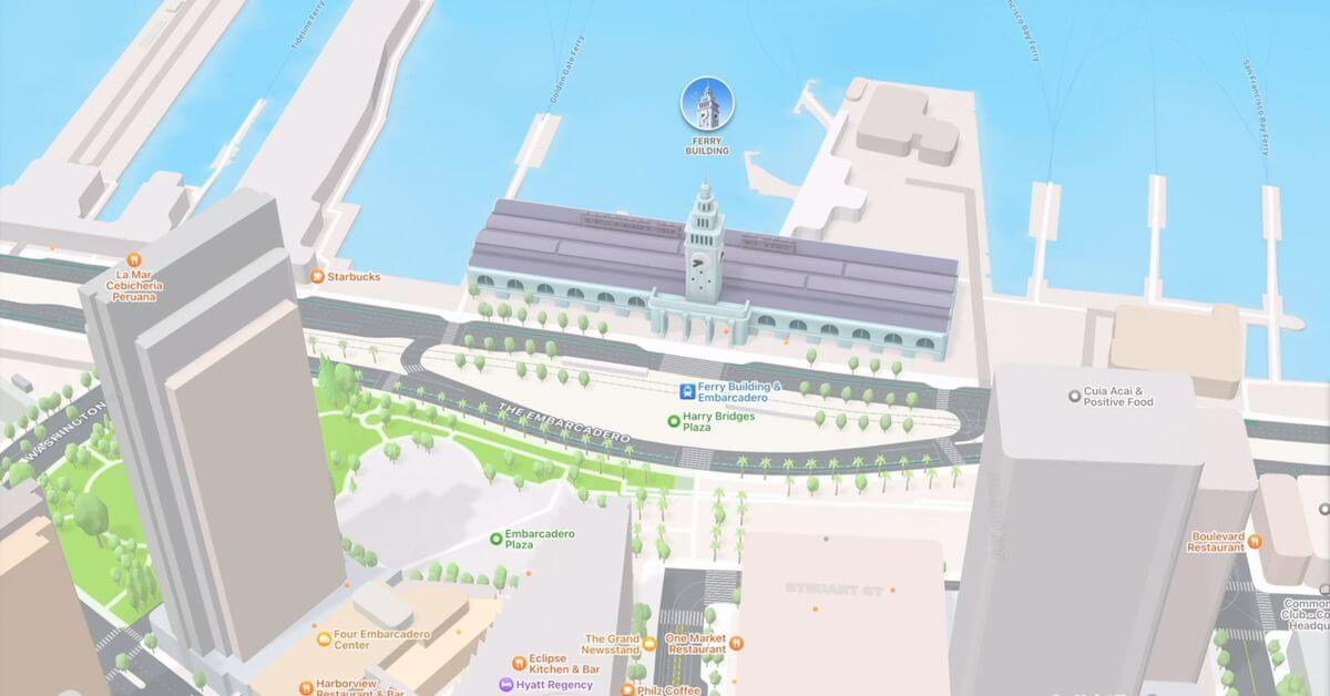 3D-режим в Apple Maps не следует ждать прямо в сентябре. Он выйдет чуть позже. Фото.