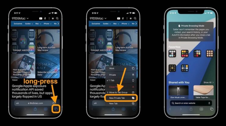 Сафари в iOS 15 будет защищать вас лучше. Фото.
