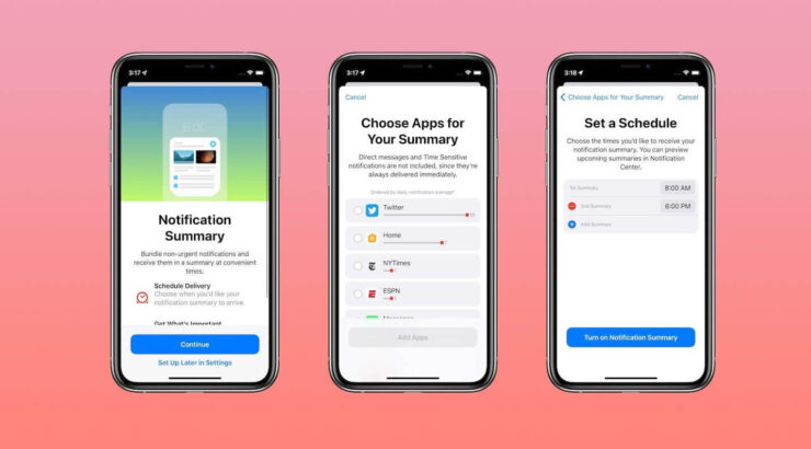 Уведомления в iOS 15. В конце дня вам будет приходить подборка со всеми уведомлениями, которые вы пропустили. Фото.
