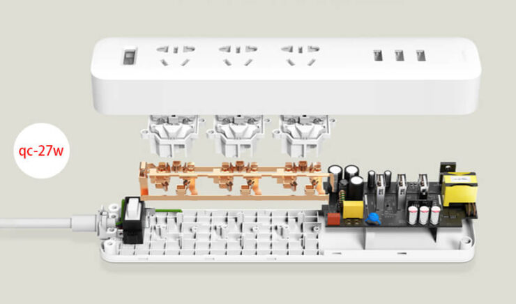 Сетевой фильтр Xiaomi. Берите китайские фильтры — они лучше глобальных, а розетки потом переделаете сами. Сетевой фильтр Xiaomi. Берите китайские фильтры — они лучше глобальных, а розетки потом переделаете сами. Фото.