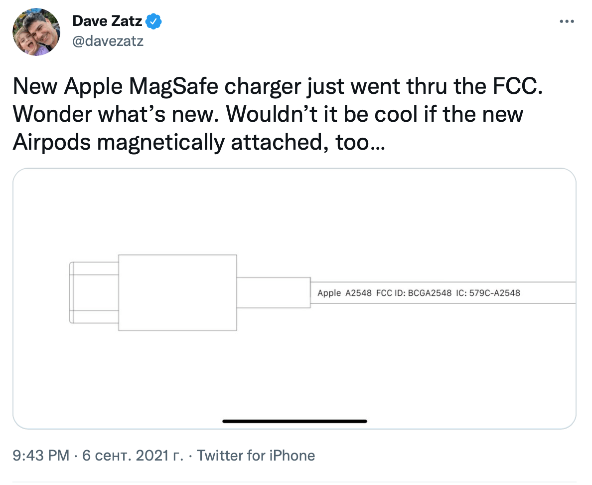 В Apple готовятся выпустить новую зарядку MagSafe вместе с iPhone 13