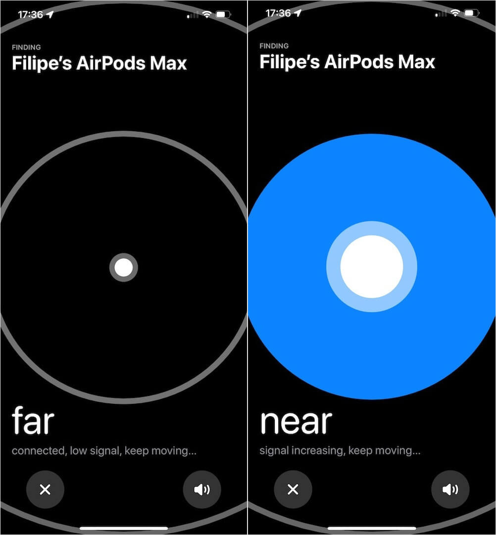 Искать AirPods придётся по принципу «горячо-холодно». Фото.