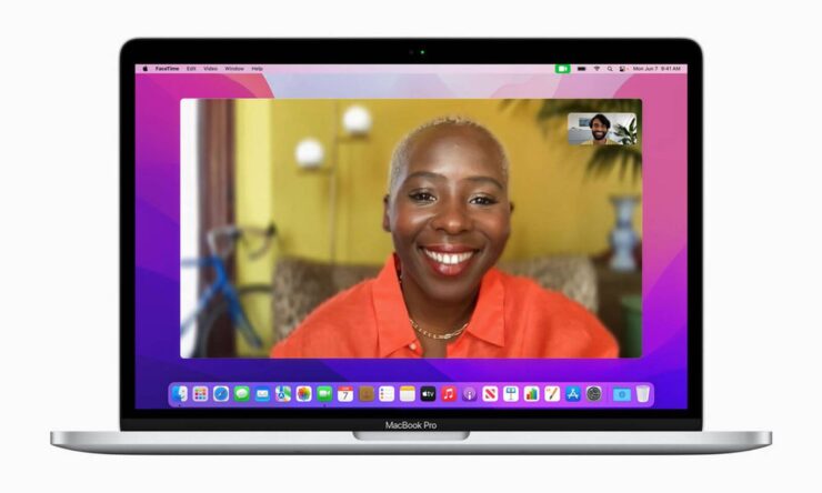 Размытие заднего фона в FaceTime невозможно на Mac с Intel. Фото.