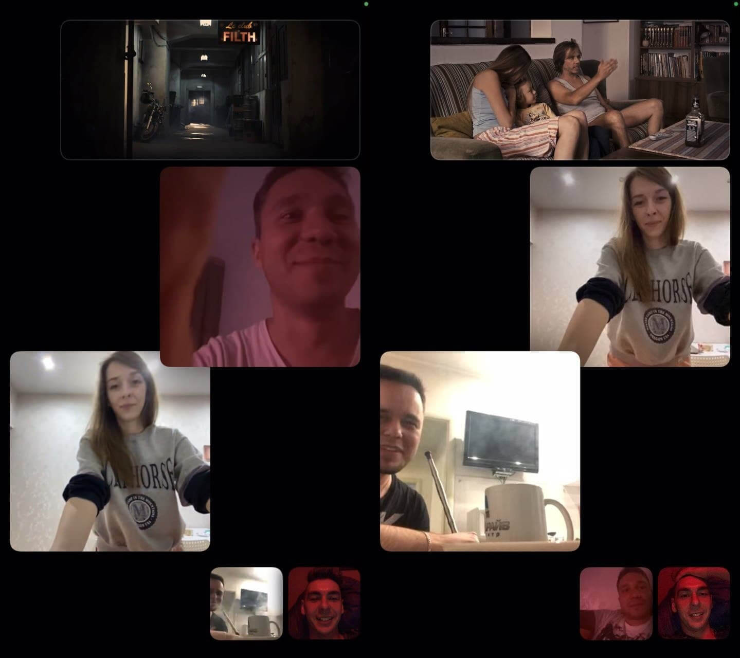 Неактивные пользователи во время группового звонка находятся в самом низу. Фото.