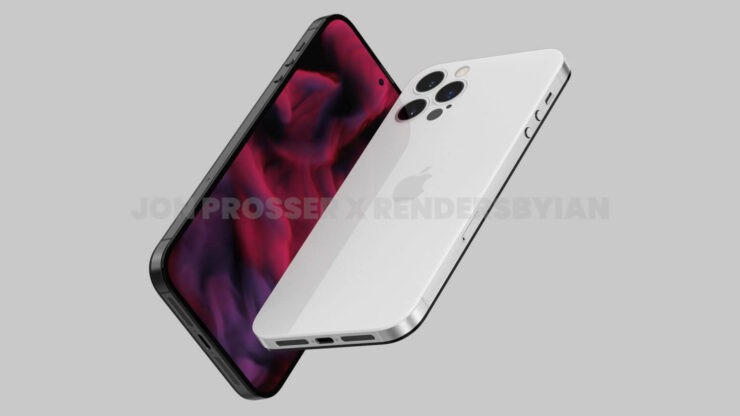 Концепт iPhone 14 с фронтальной камерой, как у Samsung. Фото.