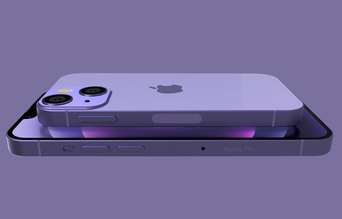 Самый практичный Айфон. Судя по сообщениям инсайдеров, iPhone 13 mini в фиолетовом цвете — быть! Фото.