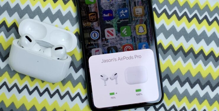 Перезагрузите AirPods. Возможно проблема с микрофонами решится. Фото.