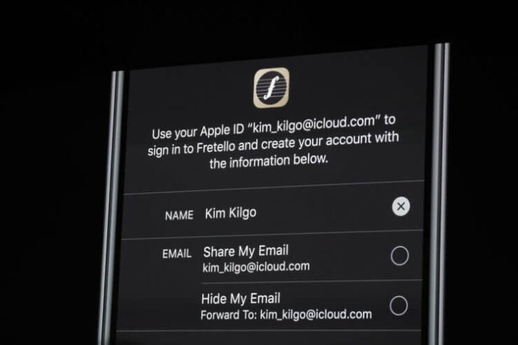 Функция Скрыть E-mail в iOS 15.2. Фото.