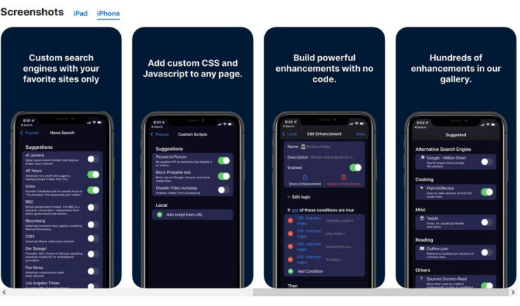 Как настроить Safari. С помощью HyperWeb можно кастомизировать Safari до мелочей. Фото.