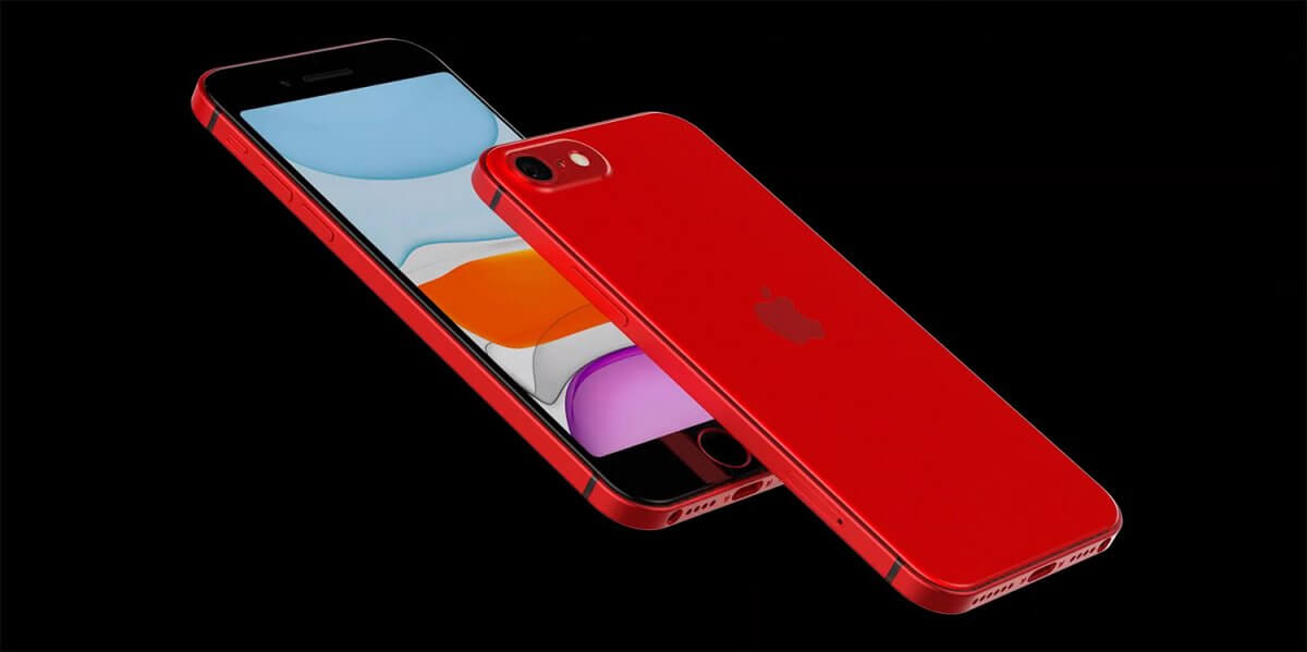 iPhone SE 2022 с рублеными краями и дизайном iPhone 8. Фото.