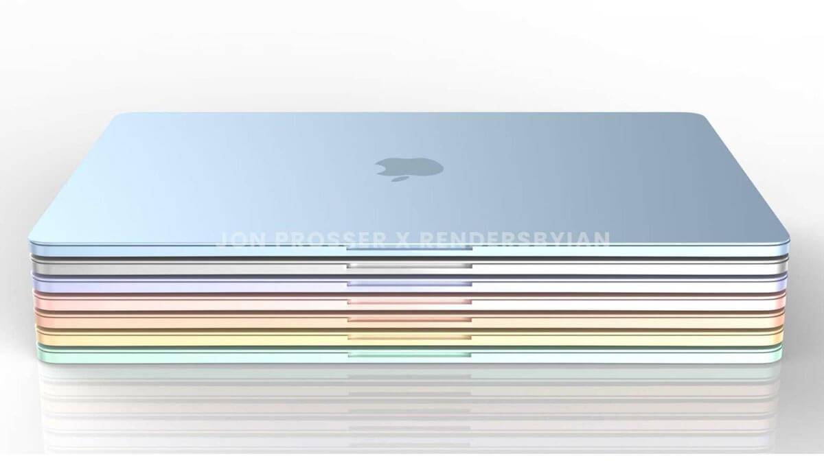 Новые цвета корпуса MacBook Air. Фото.