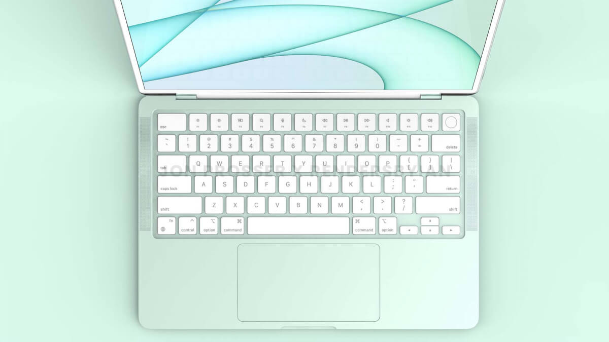 Мне кажется, что белая клавиатура в MacBook смотрится не очень. Фото.