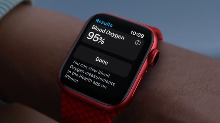 Как Apple Watch меряет уровень кислорода в крови. Измерение кислорода крови в Apple Watch. Фото.
