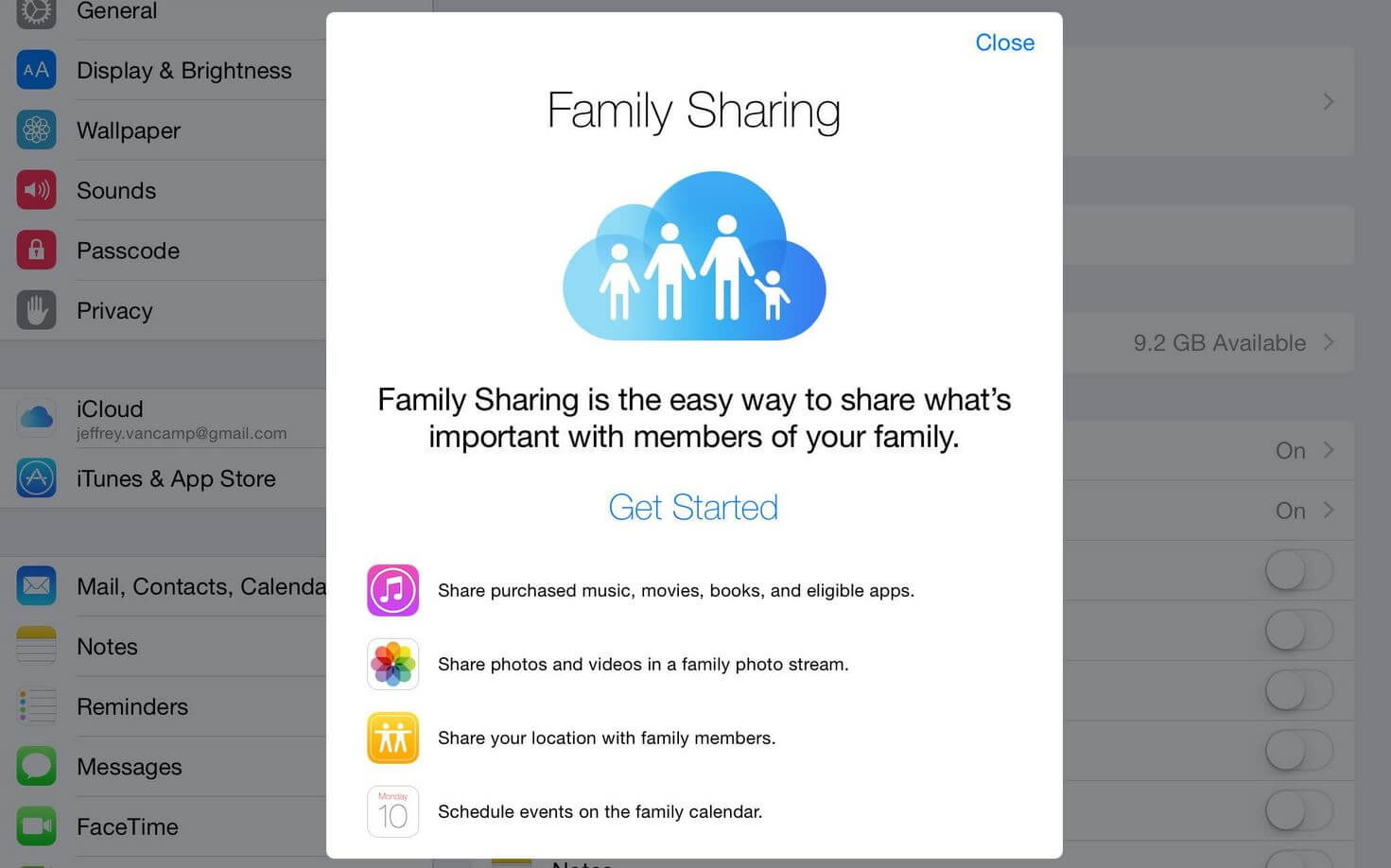 Возможности Семейного доступа. Семейный доступ работает со всеми устройствами Apple. Фото.