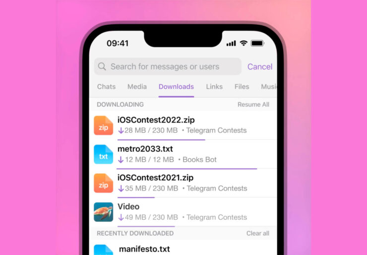Менеджер загрузок в Телеграм. Вот так будет выглядеть менеджер загрузок в Телеграм. Менеджер загрузок в Телеграм. Вот так будет выглядеть менеджер загрузок в Телеграм. Фото.
