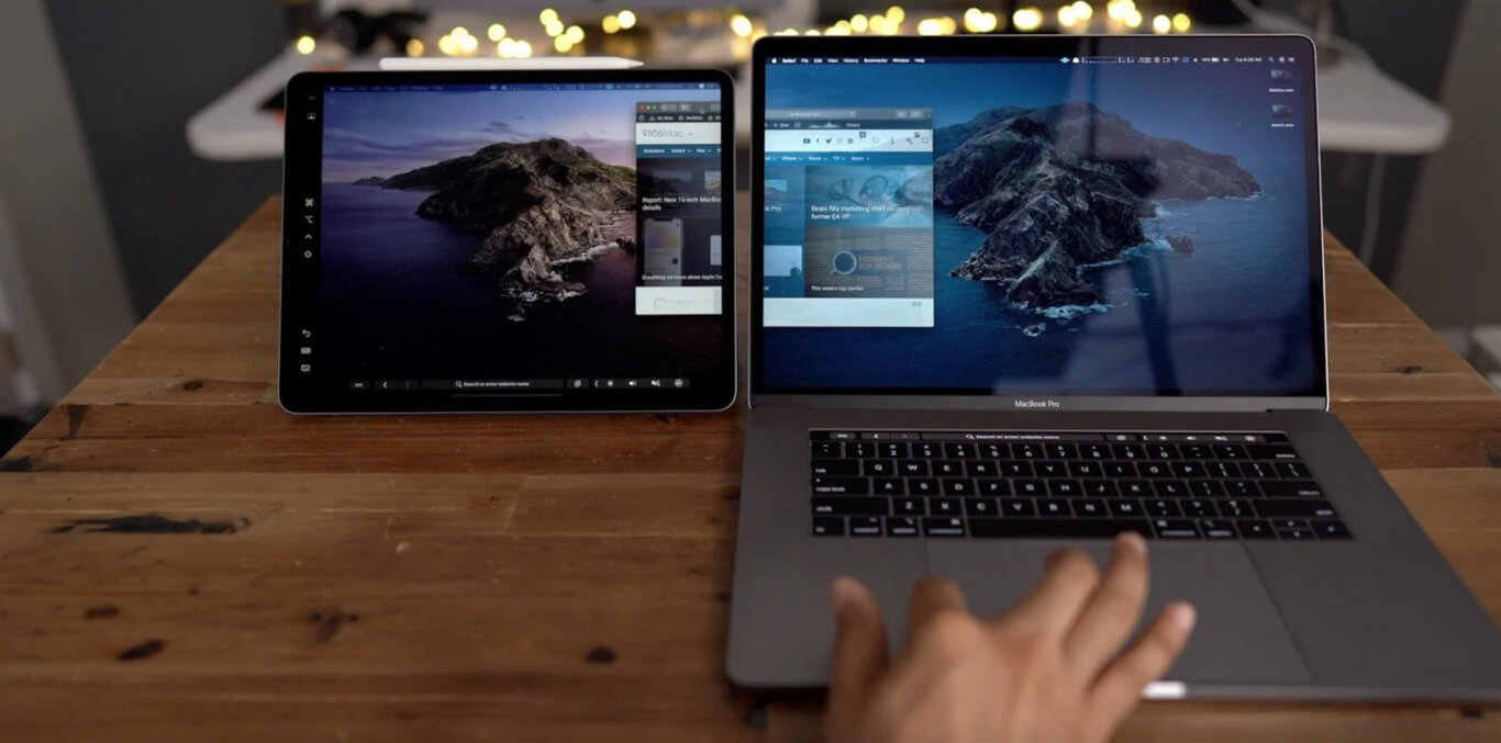 Вот так будет выглядеть связка iPad Mac с помощью Sidecar. Фото.