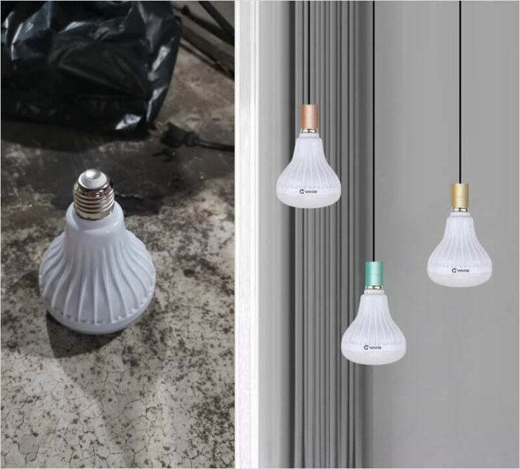 Умная лампочка с динамиком. Лампочка с динамиком может заменить небольшую колонку. Фото.