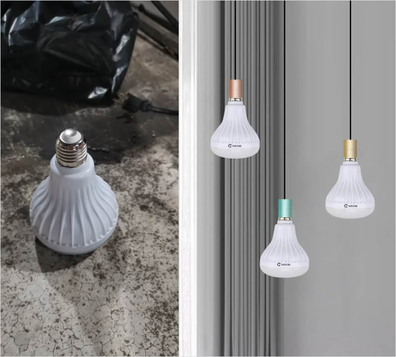 Лампочка с динамиком может заменить небольшую колонку. Фото.