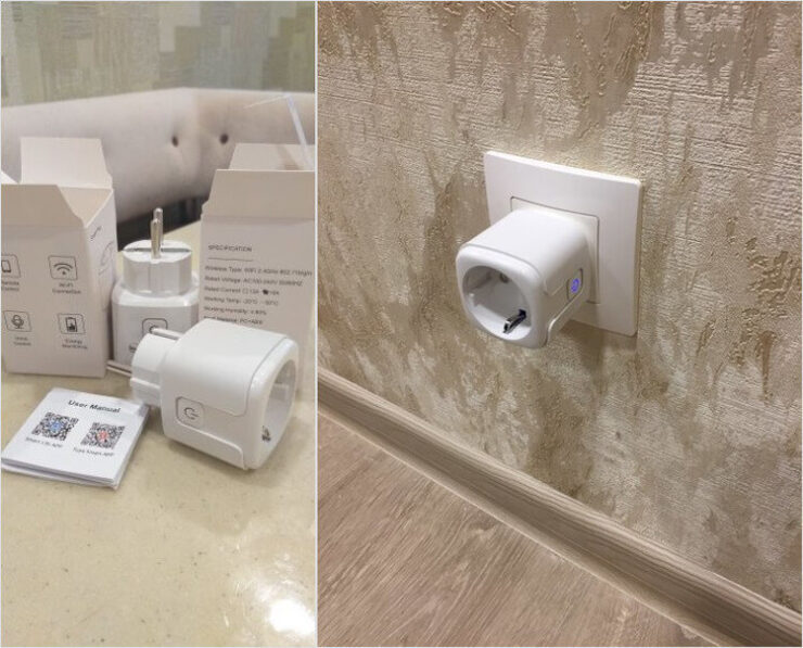 Умная розетка с Алисой. Умная розетка может сделать любой бытовой прибор умным. Умная розетка с Алисой. Умная розетка может сделать любой бытовой прибор умным. Фото.