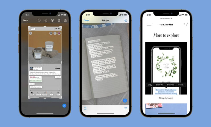 Live Text помогает сканировать, копировать, переводить и не только. Фото.