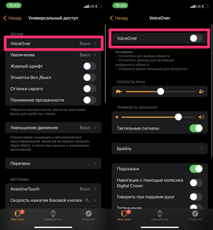 Обязательно отключите функцию VoiceOver. Причина может крыться именно здесь. Фото.