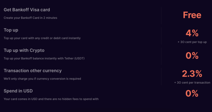 Карта Bankoff — пополнение из России. С российских карт Bankoff всё равно не пополнить, но в целом прямой перевод будет стоить вам 4% от суммы транзакции. Фото.