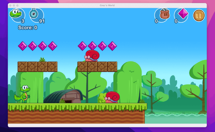 Croc’s World — Марио на Mac. Интересная игрушка, которая поможет скоротать время. Фото.
