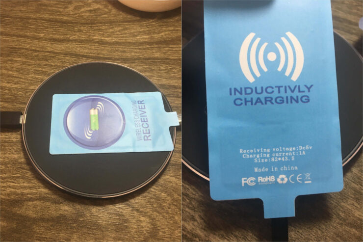 Беспроводная зарядка для iPhone 6 и 7. Эта штуковина позволяет добавить беспроводную зарядку даже самым старым iPhone. Фото.