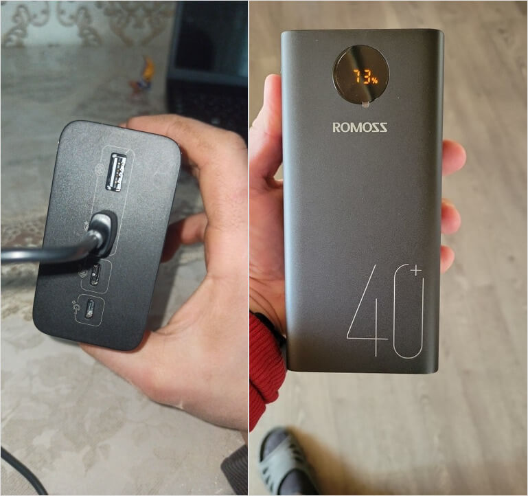 Повербанк на 40 000 махов — это отличное решение для путешествий. Фото.