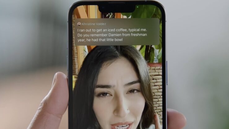 Субтитры в iOS. Для удобства пользователей в FaceTime и других приложениях появятся субтитры. Фото.
