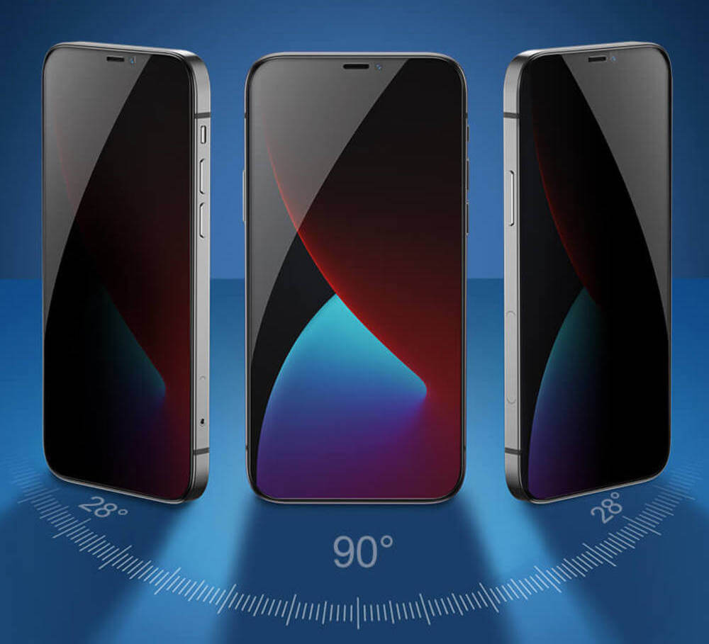 С виду это обычное защитное стекло, но если посмотреть под углом, то все становится понятно. Фото.