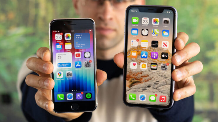 iPhone SE 2022 явно интереснее, чем iPhone 11, а стоит дешевле. Фото.