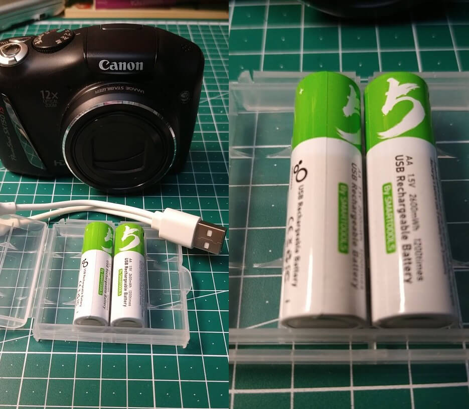 Эти батарейки можно заряжать как обычный смартфон по кабелю. Фото.