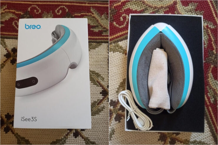 Массажёр для глаз. Этот массажёр расслабит вас и снимет напряжение глаз. Фото.