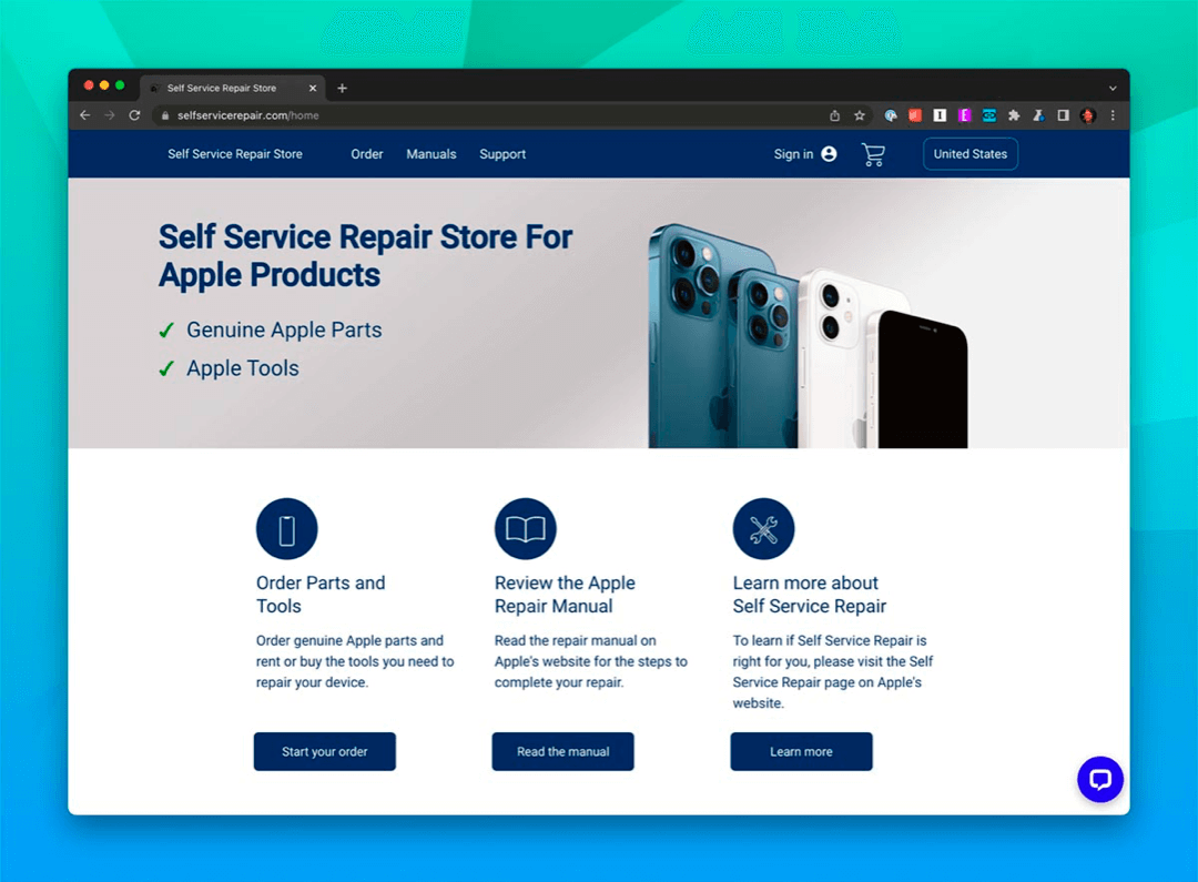 Детали для ремонта и инструменты необходимо заказывать на специальном сайте. Фото.
