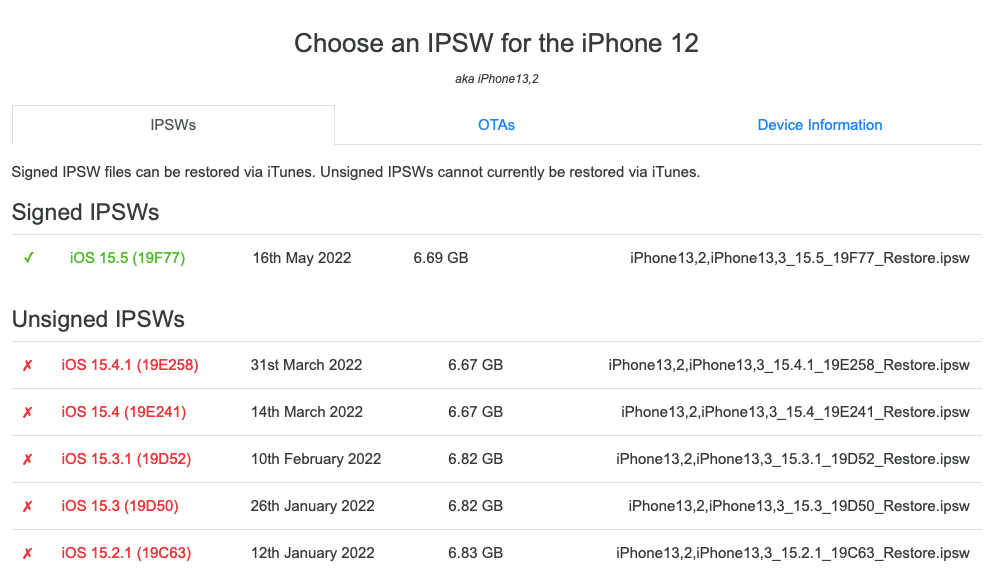 Установить не подписанную версию iOS вам всё равно не дадут. Фото.