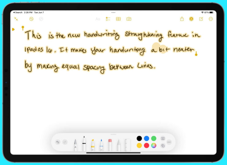 iPadOS 16 — что нового. iPadOS 16 поможет исправить даже врачебный почерк. Фото.