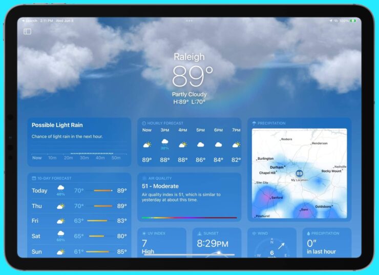 iPadOS 16 — что нового. «Погода» наконец-то появилась на iPad, для появления «Калькулятора» ждем iPadOS 17. Фото.
