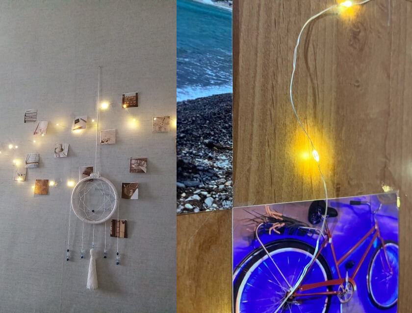 С такой гирляндой и пофоткаться не стыдно. Фото.