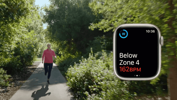 Что нового в watchOS 9. WatchOS 9 позволяет оценить зону частоты сердечных сокращений при беге. Фото.
