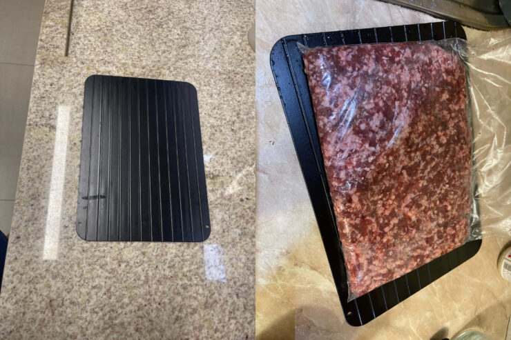 Доска для быстрой разморозки. В отзывах пишут, что килограмм замёрзшего фарша на такой доске размораживается за 40 минут. Доска для быстрой разморозки. В отзывах пишут, что килограмм замёрзшего фарша на такой доске размораживается за 40 минут. Фото.