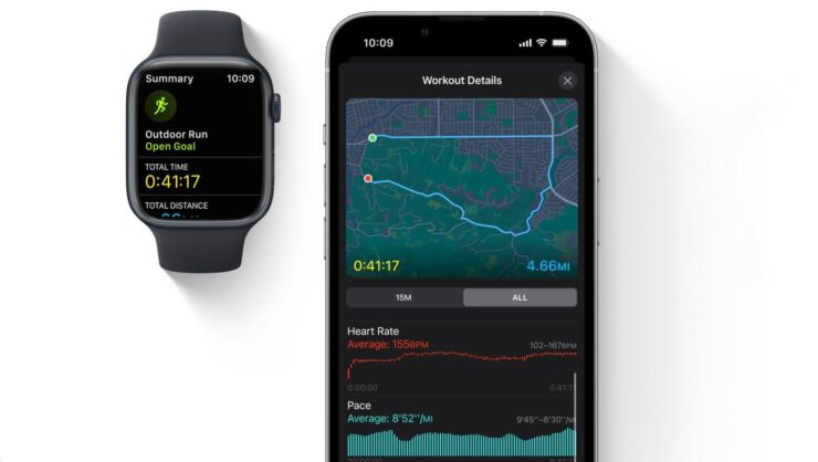watchOS 9 — что нового. Графики по итогам тренировок помогут спортсменам оценить свое физическое состояние. Фото.